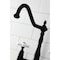 Kingston Brass KS1270PXBS Heritage Bridge Kitchen Faucet W/ Brass Sprayer, Matte Black KS1270PXBS - alternate 3